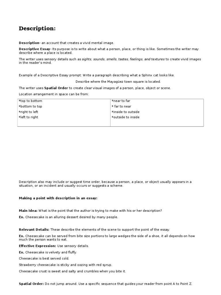 Guide to Writing Descriptive Essays | PDF | Banana | Pear