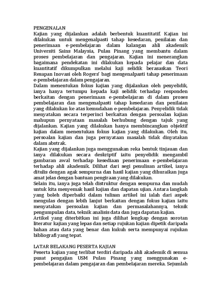Contoh Kritikan Jurnal