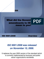 What Did The November 2008 Amendments To ISO 9001 Mean To You?