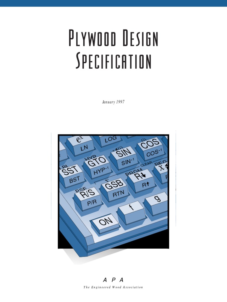 Plywood Design Specification PDF Plywood Wood