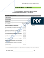3a - Sample Permit To Work Template