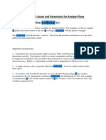 Pearson's Correlation Coefficient (R) : Important Issues and Parameters For Analyze Phase