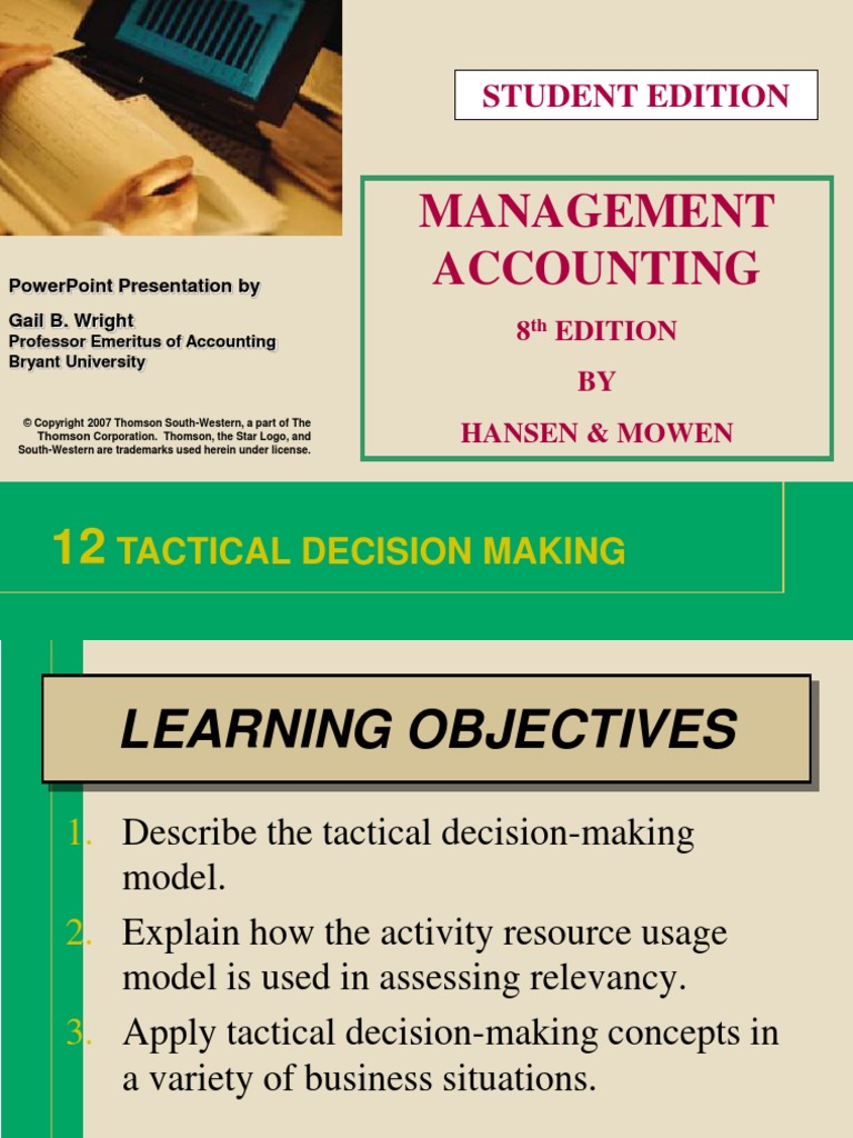 tactical decision Decision Making Economics