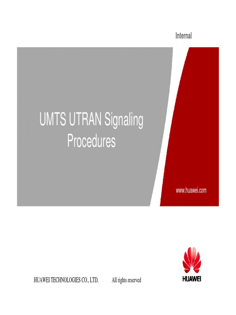 UMTS UTRAN Signaling Procedures | PDF | Physical Layer Protocols | Radio