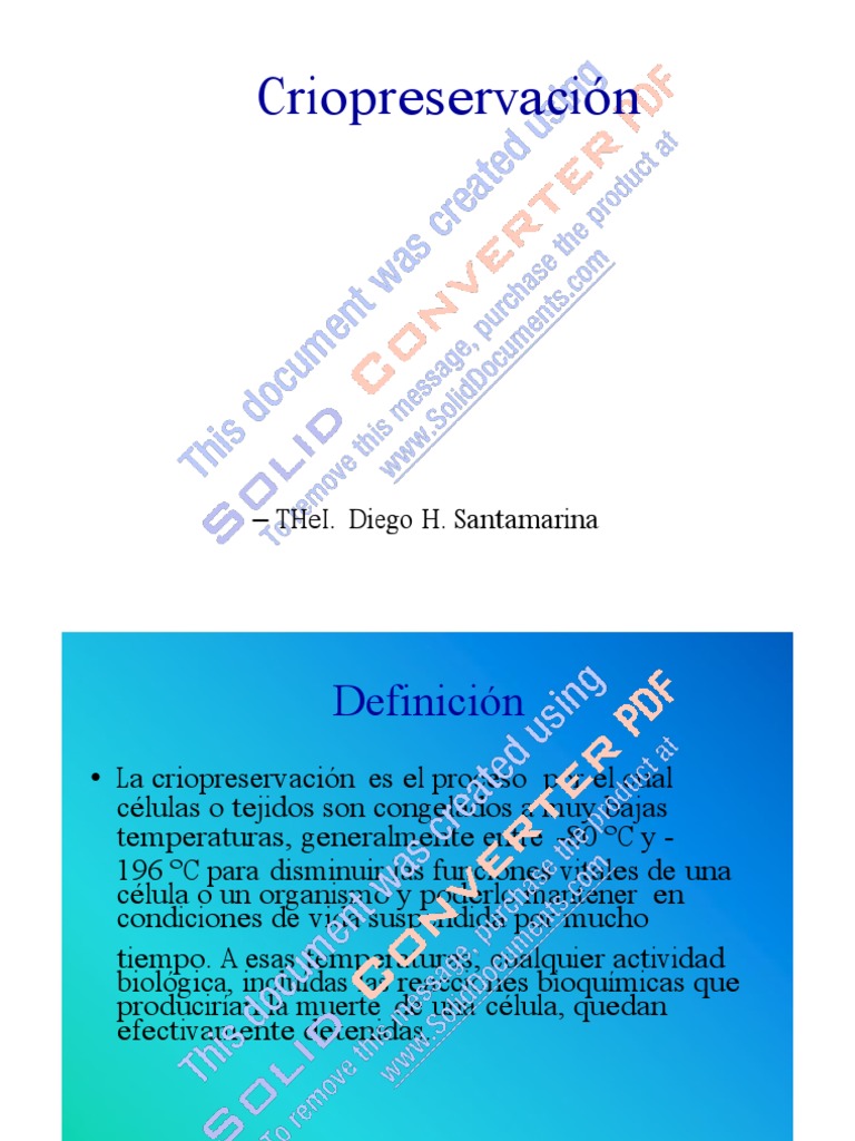 Introducción a la Criopreservación | PDF | Hielo | Nucleación