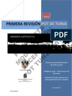 Revisión del POT de Tunja 2013