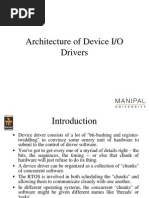 Architecture of Device I/O Drivers