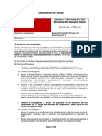 Descripción de Cargo - AT en Uso Eficiente Del Agua en Riego, Ing. Civil (SRE) PDF