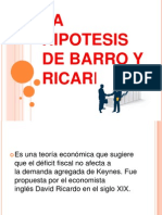 La Hipotesis de Barro y Ricardo