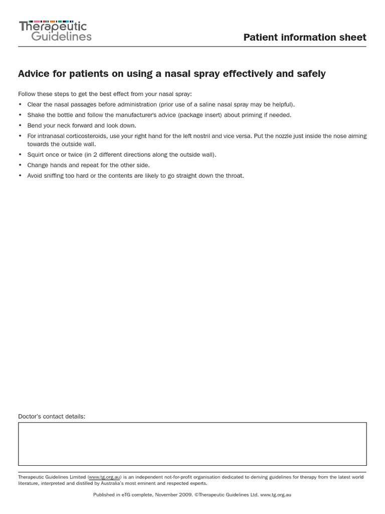 Nasal Spray | PDF