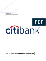 Citi Bank Balance Sheet Analyses