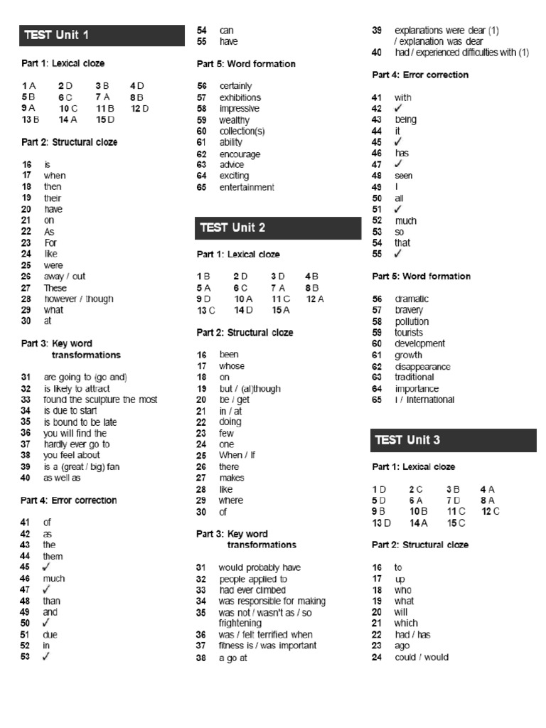 Fast Track To Fce Tests Answer Keys