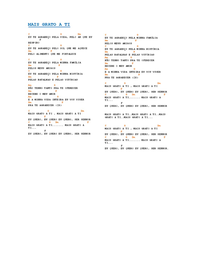 Mais Grato A Ti | PDF