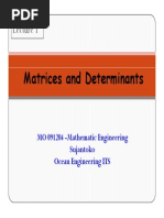 1 Matrices and Determinants SJK