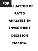 Download Evaluation of Ratio Analysis on Investment Decision Making by enbassey SN24648682 doc pdf