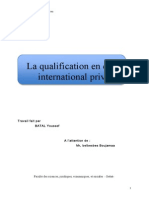 La Qualification en Droit International Privé PDF