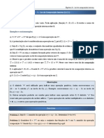 Aula 1 - Lei de Composição Interna