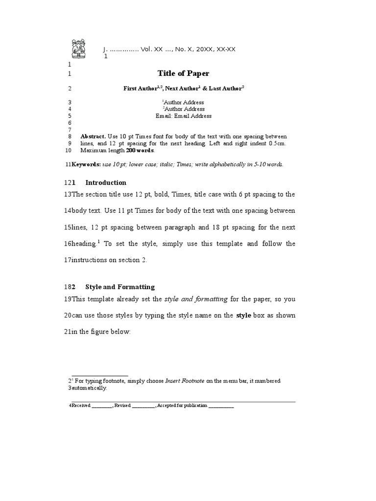 Academic Paper Formatting Guide | PDF | Home & Garden