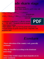 Prograde skarn mineral zoning and alteration stages