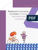 Sembrando La Igualdad de Genero Preescolar PDF