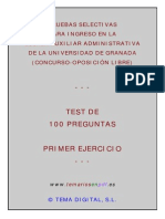 Test Oposiciones Universidad de Granada