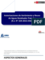 Autorizaciones de Vertimiento y Reuso Segun RJ224 2013