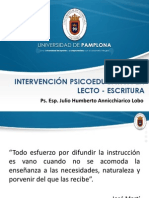 Intervención Piscoeducativa en Lecto Escritura