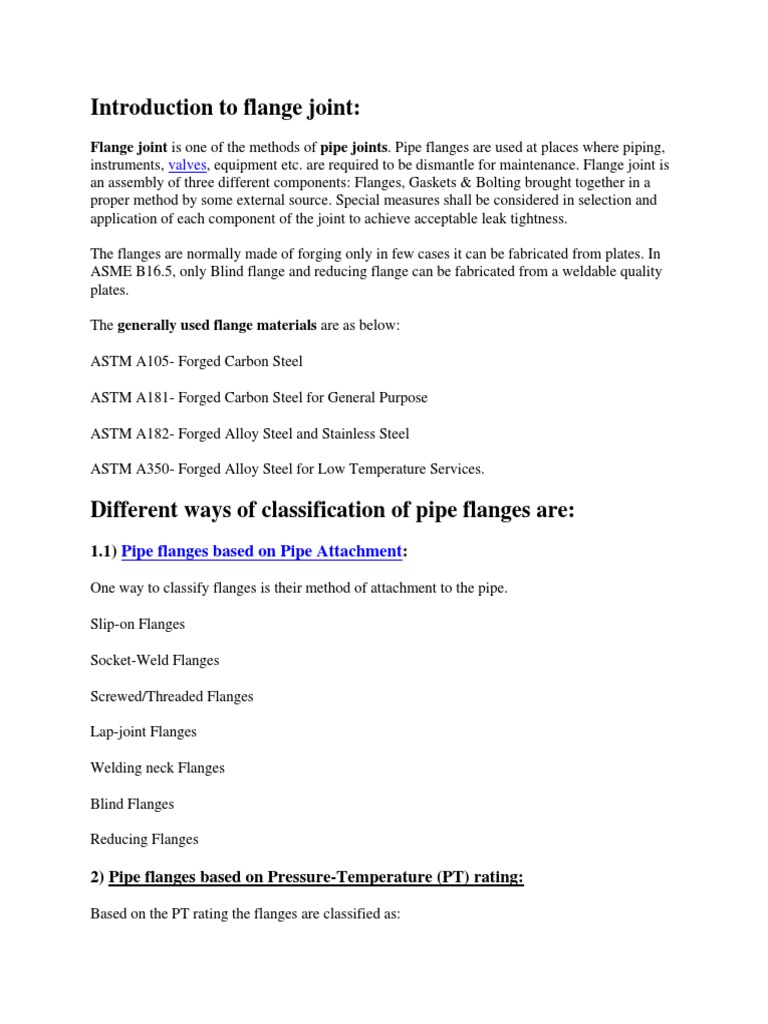 WHAT IS A FLANGE JOINT intelligence overview
