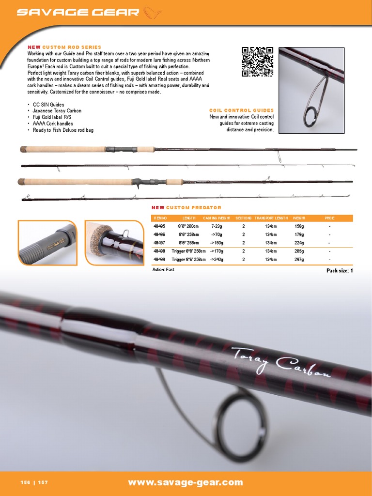 Savage Gear Custom Rod Series 2025 | PDF | Fishing Rod | Fish