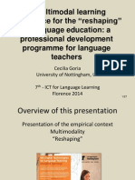 A Multimodal Learning Experience For The "Reshaping" of Language Education: A Professional Development Programme For Language Teachers