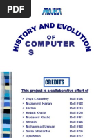 Download PRESENTATION-History and Evolution of computer by iqrakhan007 SN24651318 doc pdf