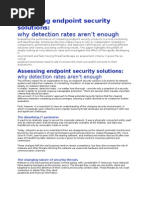 Assessing Endpoint Security Solutions - Why Detection Rates Aren't Enough