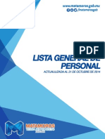 Lista General de Personal Del Municipio de Matamoros A Octubre 2014.e