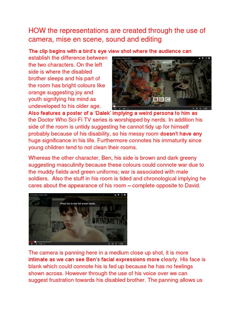 Film Analysis: Representation Techniques | PDF