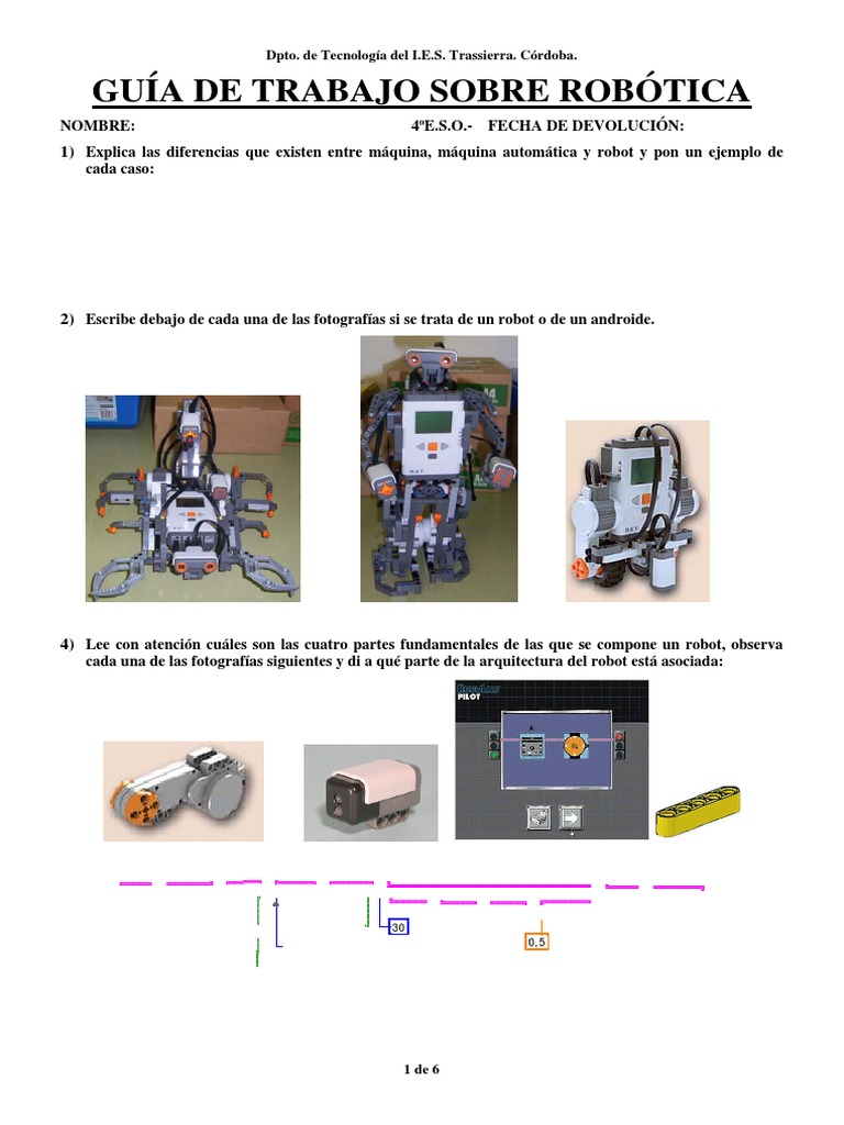 Guía de Trabajo de Robótica | PDF | Robot | Robótica