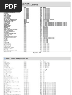 Tony S Itunes Library Pdf