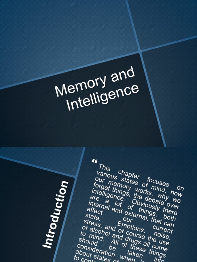 Memory Intelligence and States of Mind | PDF | Intelligence | Limbic System