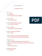 Wordsdefinitionshomophones Test