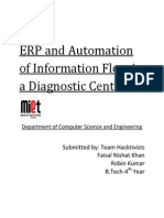 ERP and Automation of Information Flow in A Diagnostic Centre