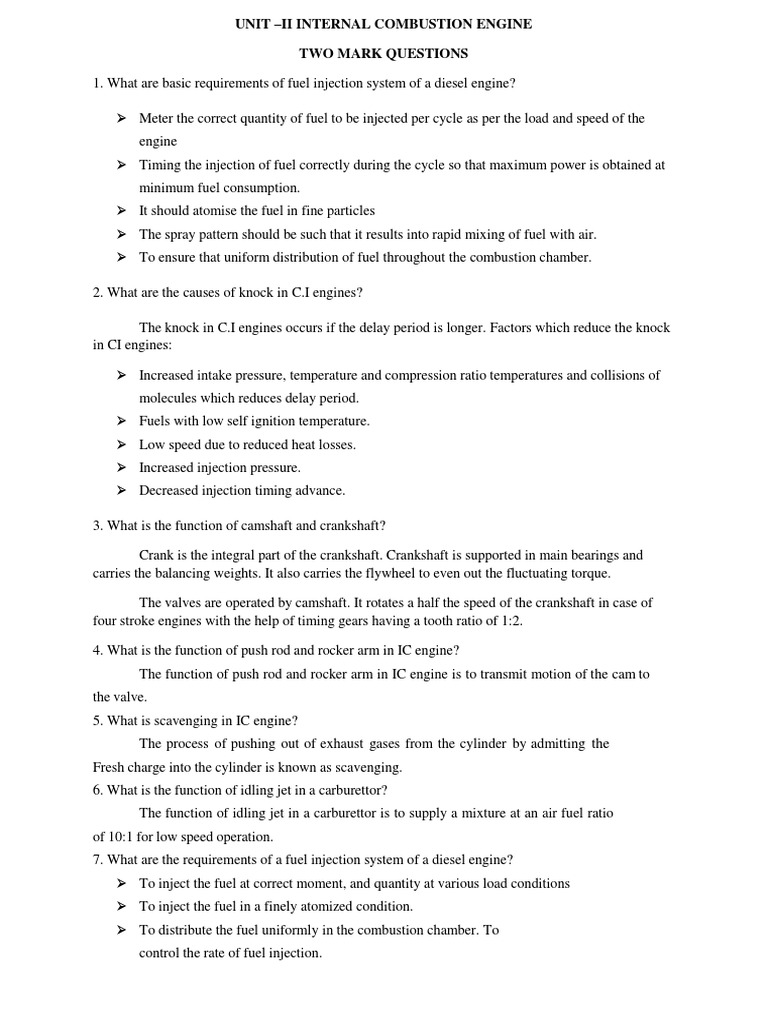 Exam June 2013, questions - INTERNAL COMBUSTION ENGINES (12MMC800) Summer  2013 3 Hours Answer ONLY - Studocu