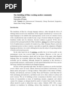 Download Taylor The Subtitling of Film Reaching Another Community by zeldavid SN246548452 doc pdf