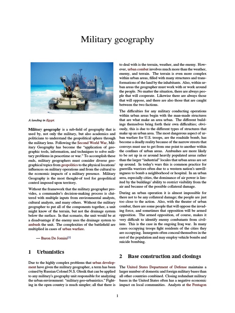 Military Geography PDF PDF Piracy Desert