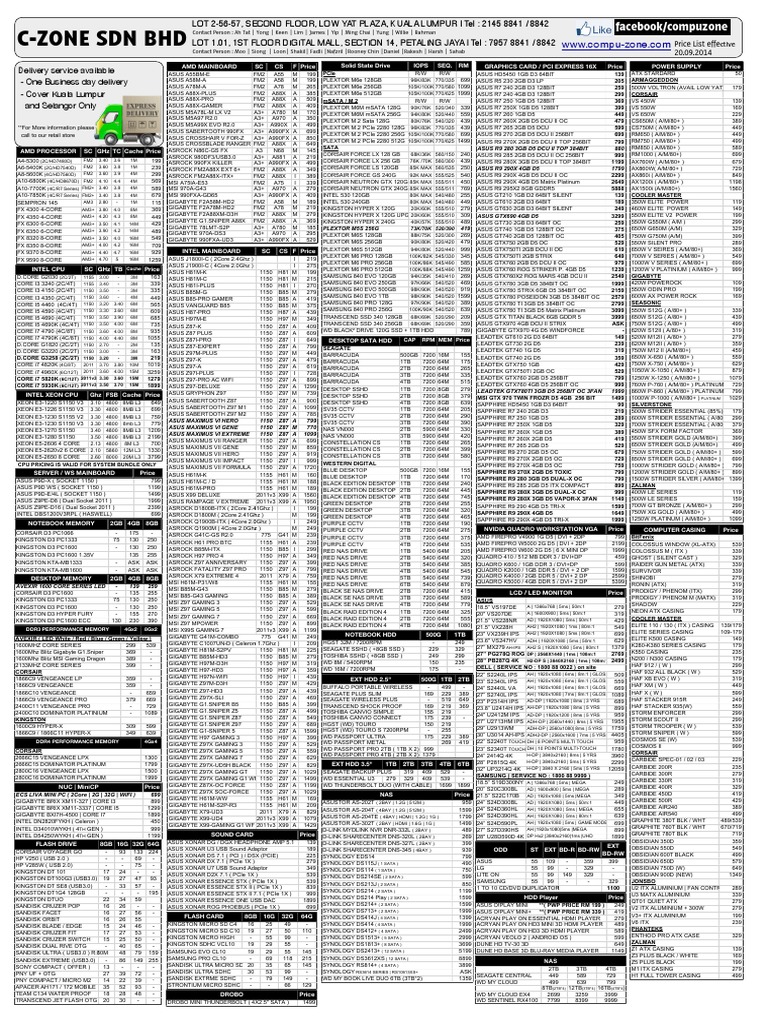 AMD and Intel CPU Pricing Guide | PDF | Computer Related Introductions ...