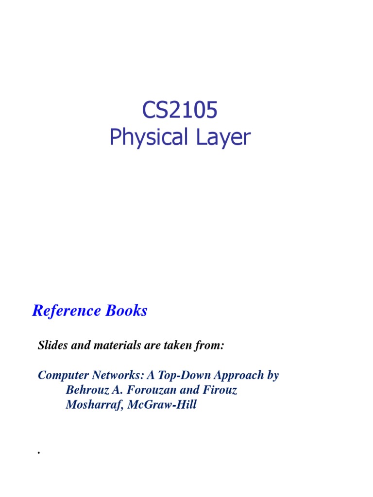 Physical Layer | PDF | Modulation | Signal To Noise Ratio