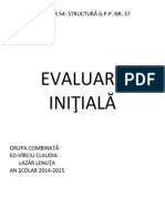 Evaluare intiala, teme, activitati