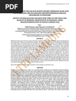 Download PENGARUH RASIO MOLAR DAN WAKTU REAKSI TERHADAP HASIL DAN   MUTU BIODISEL MELALUI REAKSI TRANSESTERIFIKASI DENGAN    GELOMBANG ULTRASONIK  by N42Pharm SN246569474 doc pdf