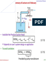 Cavitation in Pumps: NPSH (1.7.3)