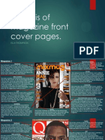 Analysis of Magazine Front Cover Pages