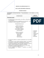 Sesiones de Aprendizaje Primer Grado