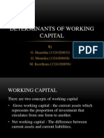 Determinants of Working Capital